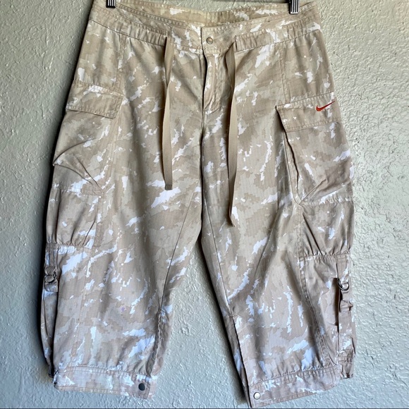 Nike Pants - Nike Tan Camouflage Cargo Training Capris
